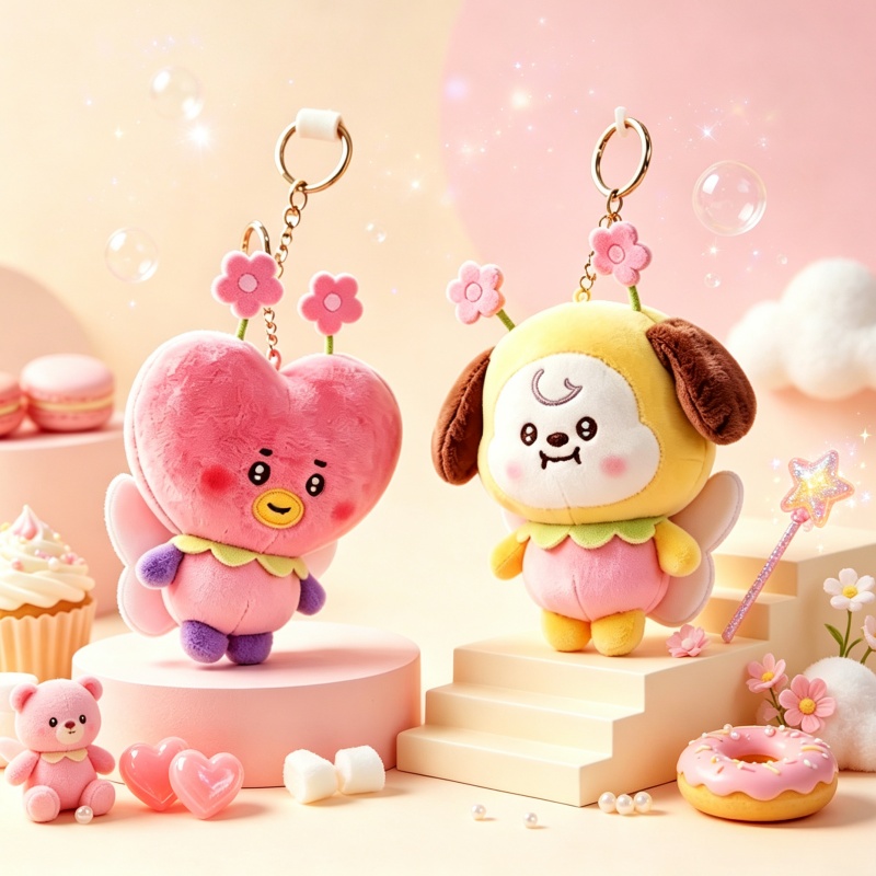 Cookies Pack - BT21 Kiraz Çiçeği Serisi Peluş Bebek