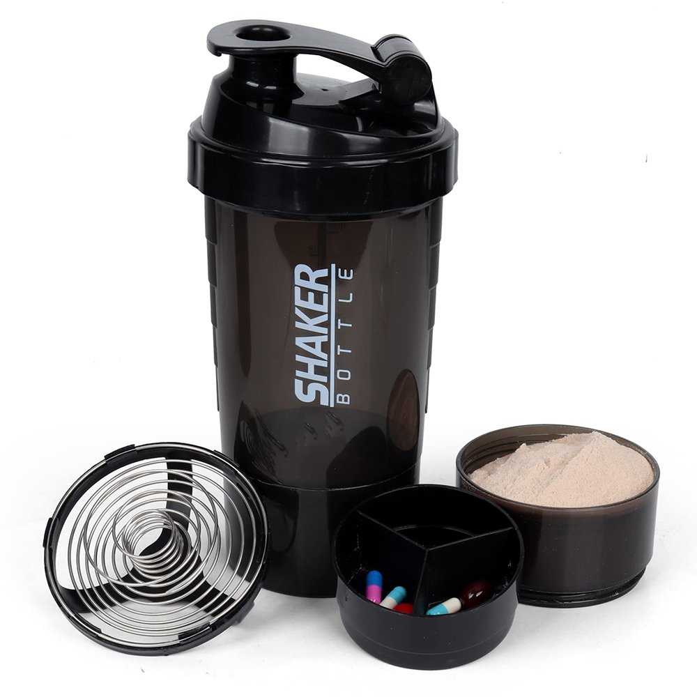 Protein Bar - 3 katmanlar Shaker Protein şişe toz