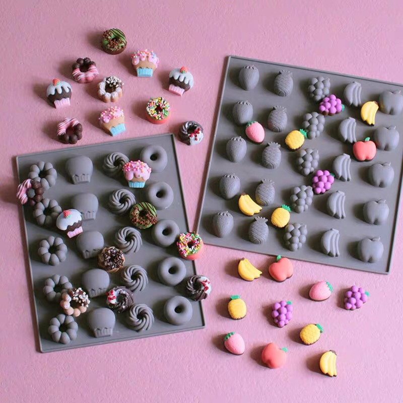 Chocolate Snack - Multicavity meyve silikon çikolata pişirme kalıp